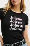 Camiseta - Dolly Parton Fitted Pointelle Longline Tee