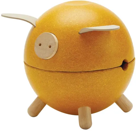 PlanToys Sparschwein gelb