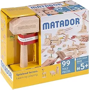Matador 11099 E099 Building Kit for Ages 5 and Above, Wood-Coloured, Colourful: Amazon.de: Toys