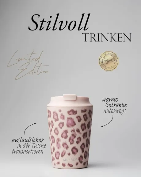 MAMEIDO Thermobecher 350 ml, dichter Kaffeebecher to go aus Edelstahl doppelwandig isoliert, auslaufsicher, Coffee to go Becher warmhaltend (Dusty Glam) : Amazon.de: Home & Kitchen