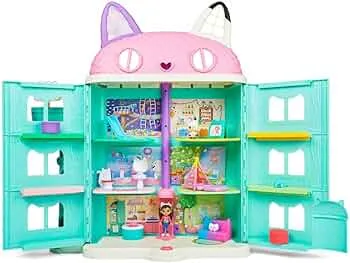 Gabby's Dollhouse, Purrfect Dollhouse with Gabby and Panda Paw Figure, 8 Pieces of Furniture, 3 Accessories, 2 Surprise Boxes and Sounds, Gift for Children from 3 Years: Amazon.de: Toys