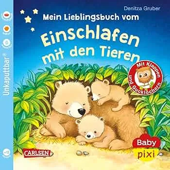 Baby Pixi (unkaputtbar) 96: Mein Lieblingsbuch vom Einschlafen mit den Tieren: Ein Baby-Buch mit Klappen und Gucklöchern ab 1 Jahr (96) : Gruber, Denitza, Gruber, Denitza: Amazon.de: Books