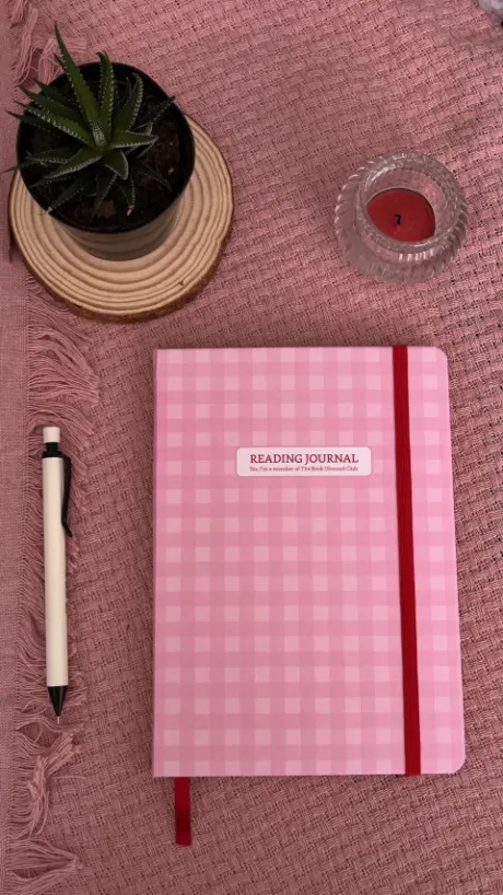 reading journal - xadrez rosa