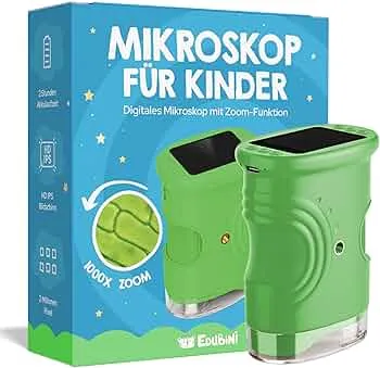 Edubini Digitalt mikroskop til børn - Bærbart lommemikroskop til haven, skoven og eksperimenter - Børnemikroskoplegetøj med digital HD-skærm: Amazon.de: Legetøj