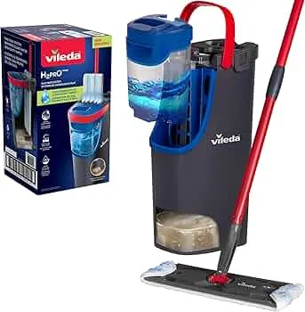 Vileda H2prO Flat Mop and Bucket Set | 100% Clean & Dirty Water Separation | Wall Mop, Baseboard Cleaning Tool | Machine Washable Reusable Microfiber Mop Head | Safe on All Floor Types : Amazon.ca: Health & Personal Care