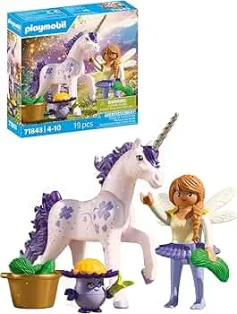 PLAYMOBIL | Magic Unicorns | Sammeleinhorn Glückslavendel mit Fee | Fantasievolles Spielset für Einhornfans | Mit liebevollen Details Kinder ab 4 Jahren | 71843: Amazon.de: Spielzeug