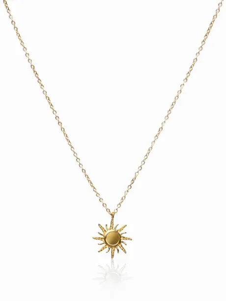 Colar Solstício Pingente Banhado em Ouro 18K – Murano Joias