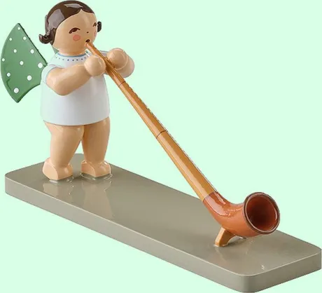 Wendt und Kühn Engel mit Alphorn - Holz-Kunst-Goertz.de