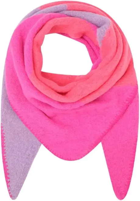 stylx Damen Schal XXL Dreieck Schal flauschig schal-tuch damen dicker dreieckstuch groß Wolle 3 FARBIG Farben kuschelig