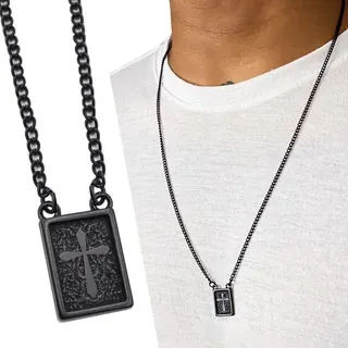 Escapulário Masculino Preto Ouro Velho Prata (várias Cores) | Parcelamento sem juros