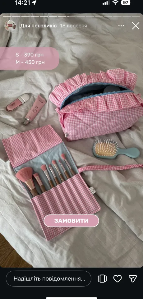 Косметичка для пензликів (можна вибрати й іншу)