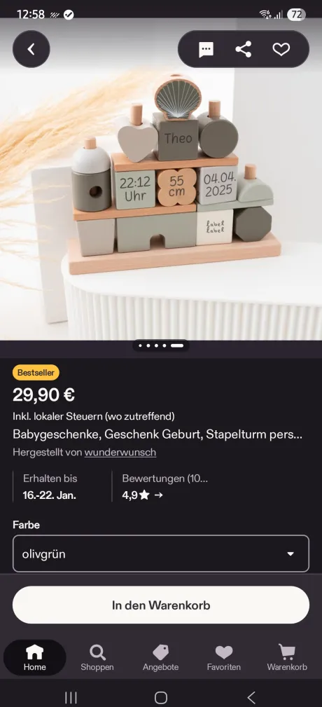 Stapelturm Etsy