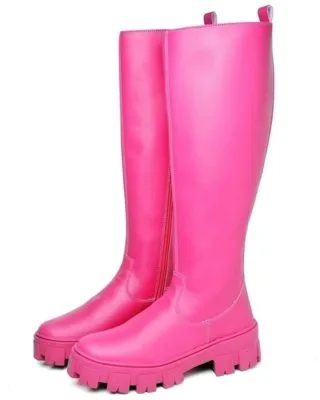 Bota Feminina Cano Alto DUBUY 1810FG Rosa - Compre Agora | Dafiti Brasil