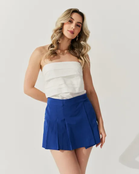 Shorts Saia com Pregas AZUL – Gumá