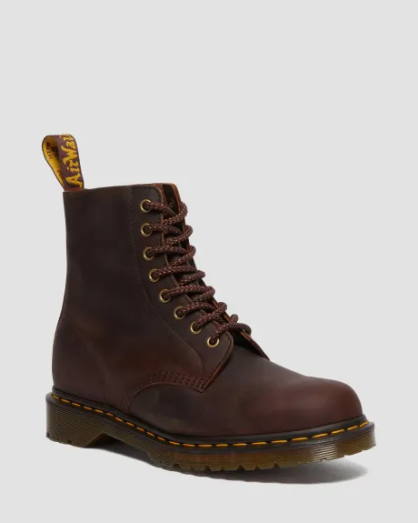 1460 Pascal Waxed Full Grain Leder Schnürstiefel in Chestnut | Dr. Martens