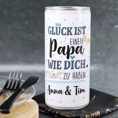 1L Bierdose - Glück ist einen Papa wie dich zu haben - mit Wunschtext