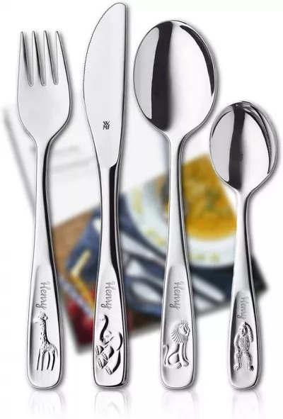WMF Kinderbesteck mit Gravur 4-teilig ab 3 Jahre Edelstahl | Etsy
