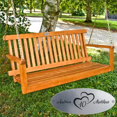 Hängebank zum Hochzeitstag mit Personalisierung