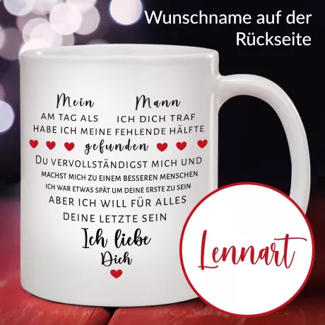 Tasse - Liebeserklärung mit Herz