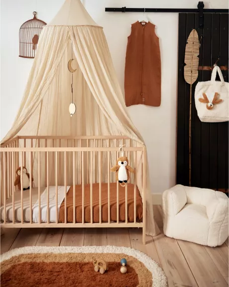 Jollein Betthimmel Kinder 'Vintage' Voile beige 245cm online kaufen