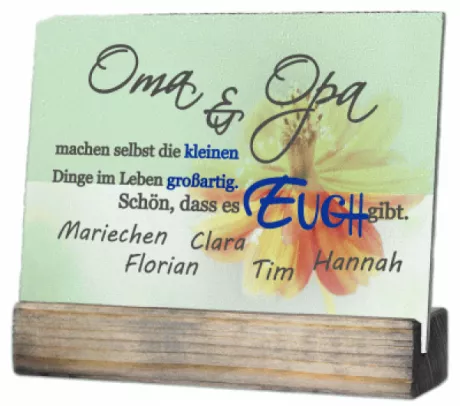 Geschenk für Oma und Opa Geschenk für Großeltern personalisiert mit Namen Marmor