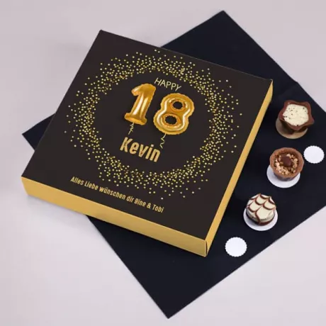 Lindt Pralinen zum 18 Geburtstag | Name und Text
