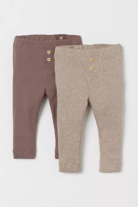 2er-Pack Leggings - Taupe - Kids | H&M AT